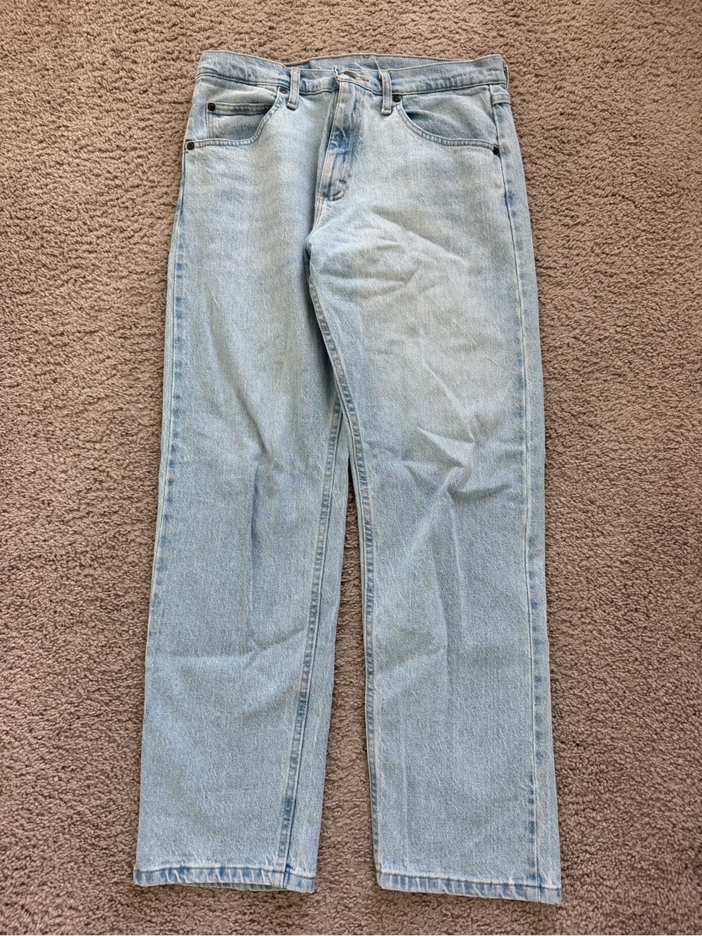 Wrangler Light Wash Men's Straight Jeans